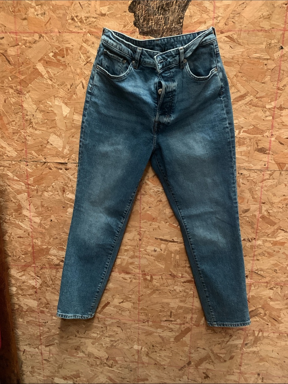 H&M button fly straight leg jeans